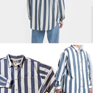 Levi’s striped oversized denim shirt
